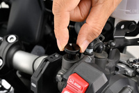 80943 Mirror hole plug bolt CNC black anodized f. M10 x P1.25 left hand side