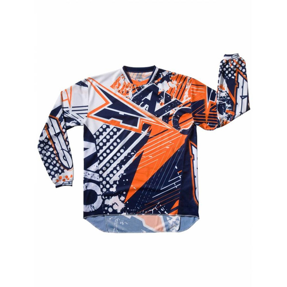 AXO KOSZULKA GRUNGE ORANGE-BLUE L