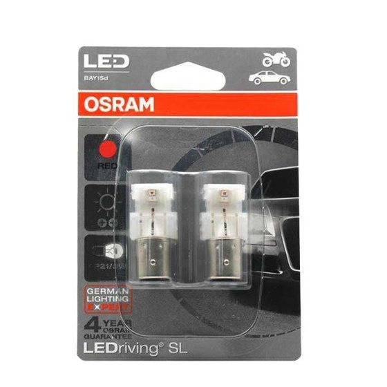 Żarówka LED W21W Ledriving Standard (blister, 2 szt., 12V, czerwona, 1,4W, rodzaj gniazda: W3X16D brak homologacji - nie nadaje się do użytku na drogach publicznych)