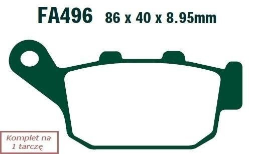 Klocki hamulcowe EBC FA496HH wzmacniane (kpl. na 1 tarcze)