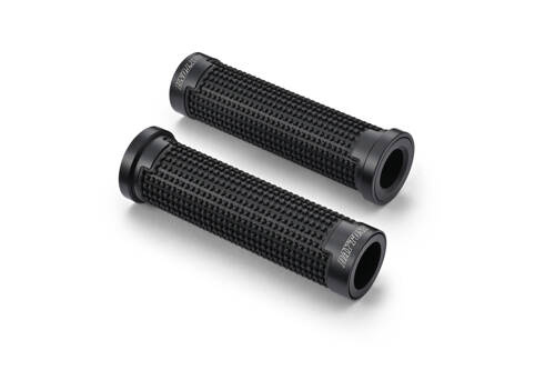 GRIP W/ALU."GGDM-CROSS"7/8" BLACK&BLACK,125MM