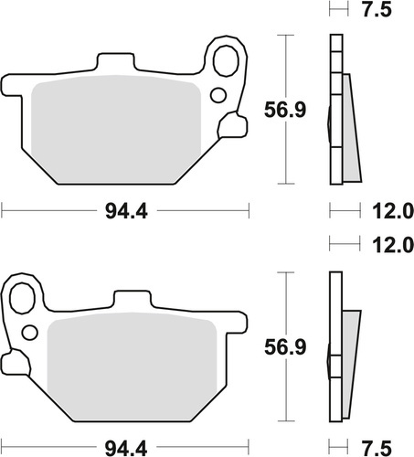 TRW LUCAS BRAKE PADS KH61 ORGANIC YAMAHA XS / XV 750 80-82, XS 850 82, FRONT (PROMOTION)