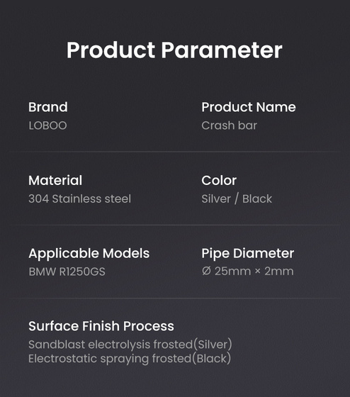 LOBOO Crash Bar do BMW R1250GS Silver (10.3.01081.006.21)