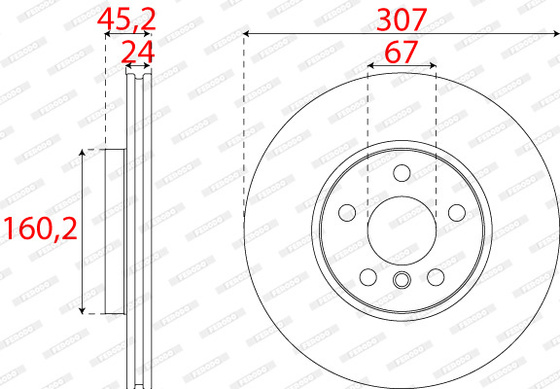 Kpl. tarcz hamulcowych (2 szt.) przód L/P BMW 1 (F40), 2 (F45), 2 GRAN TOURER (F46), X1 (F48), X2 (F39)  MINI CLUBMAN (F54), COUNTRYMAN (F60) 1.5-2.0D 11.13-
