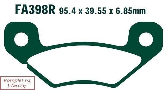 Brake pads EBC FA398R (set on 1 disk)