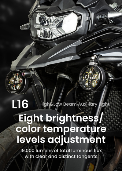 LOBOO L16 światło drogowe i mijania pomocnicze (czarne) (10.1.01016.001.01)