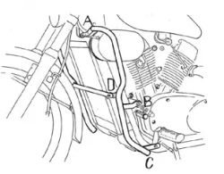 Kawasaki VN 15-Gußrad (1988-1992) engine guard