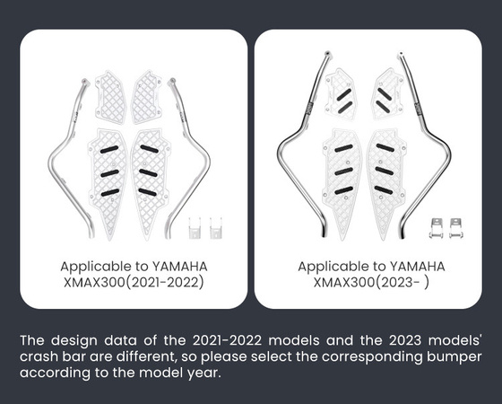 LOBOO Crash Bar do YAMAHA XMAX 300 (2023-) Silver (10.3.01862.001.21)