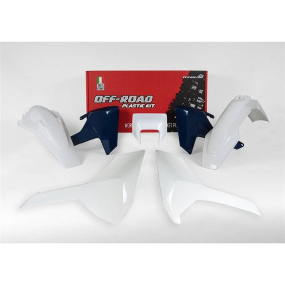 RTECH KOMPLET OWIEWEK HUSQVARNA TE/FE/TX WHITE-BLUE R-KITHSQ-OEM-517