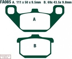 Brake pads EBC FA085HH wzmacniane (set on 1 disk)