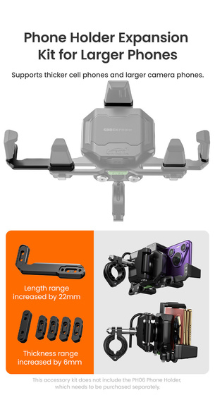 LOBOO Uchwyt na telefon PH06 (z modułem ładowania, na kierownice 22/25/28/32mm) (10.3.08006.001.11)