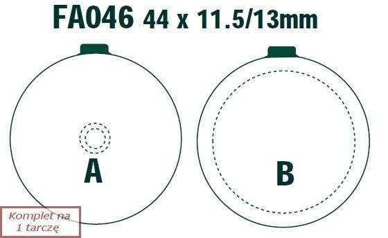 Brake pads EBC FA046 (set on 1 disk)