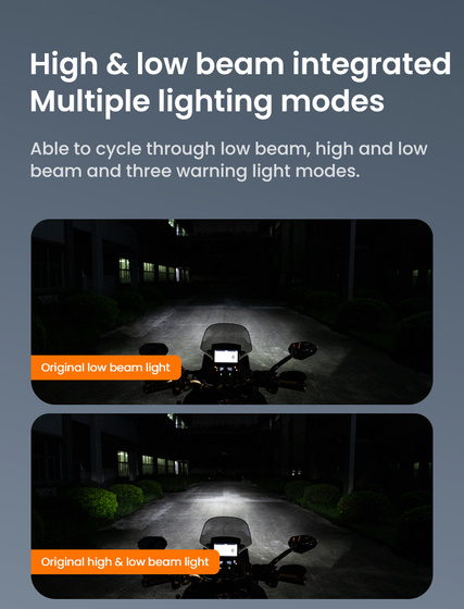 LOBOO L18S światło drogowe i mijania pomocnicze (czarne) (10.1.01018.001.01)