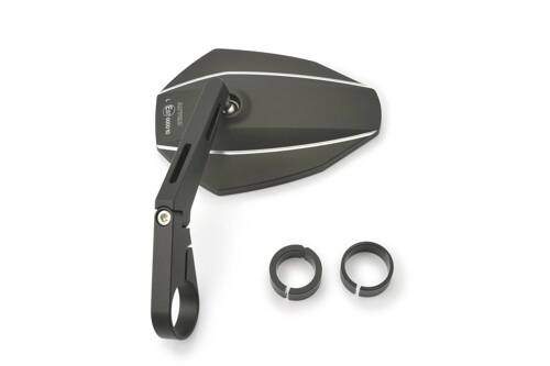 D-MIRROR-7 TYPE-K/BAREND LONG, ALU.BLACK 1PC E-MARKED