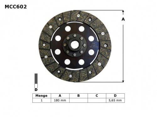 TRW LUCAS CLUTCH DISC BMW R 850 GS / R / RT 97-99, R 1100 GS 93-99, K 100 LT / RS / RT 83-91, K 1100 LT / RS 92-98, R 1100 R / RS / RT 95-01, (EBS6605)