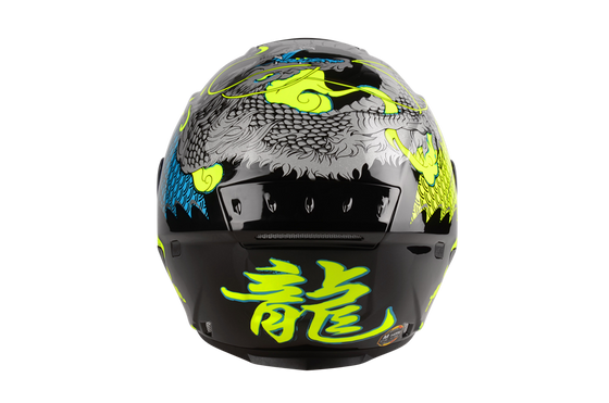 Kask Motocyklowy LAZER TANGO Dragon (kol. Czarny - Żółty - Niebieski) rozm. M