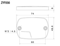 Front/rear brake fluid reservoir cap