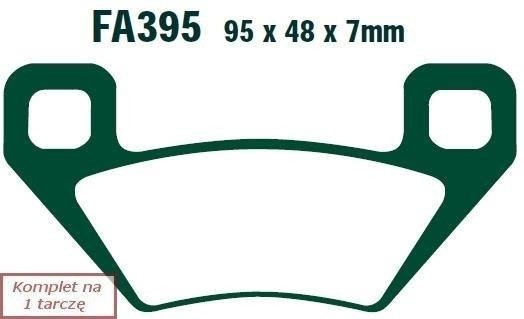 Brake pads EBC FA395TT (set on 1 disk)
