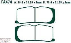 Brake pads EBC FA474V V-PAD (set on 1 disk)