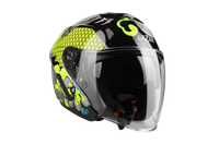 Kask Motocyklowy LAZER TANGO Dragon (kol. Czarny - Żółty - Niebieski) rozm. M