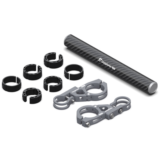 Karbonowe przedłużenie kierownicy do montażu akcesoriów Outplorer HE10
