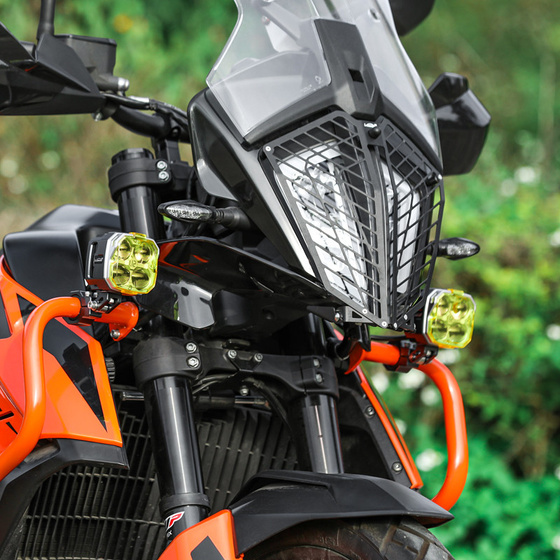 LOBOO L12T światło drogowe i mijania pomocnicze pasuje do rur o średnicy 22/25/28 mm (czarne) (10.1.01003.001.13)