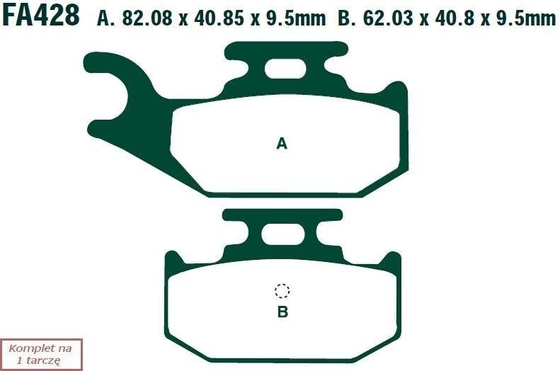 Brake pads EBC FA428TT (set on 1 disk)