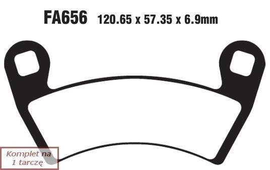 Brake pads EBC FA656R (set on 1 disk)
