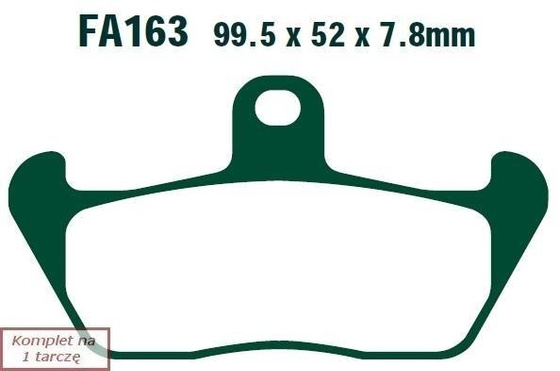 Brake pads EBC FA163 (set on 1 disk)
