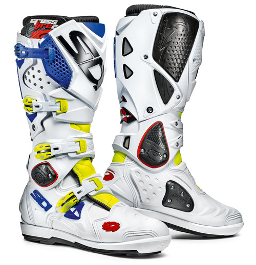 Buty motocyklowe enduro SIDI CROSSFIRE 2 SRS biało/fluo/niebieskie