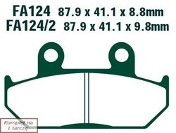 Brake pads EBC FA124/2HH wzmacniane (set on 1 disk)