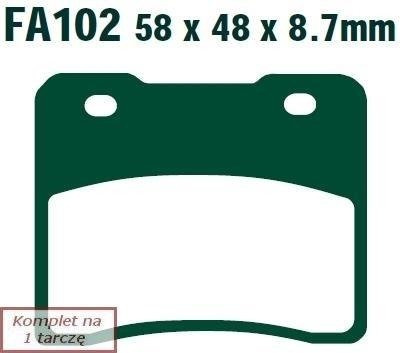 Brake pads EBC FA102 (set on 1 disk)