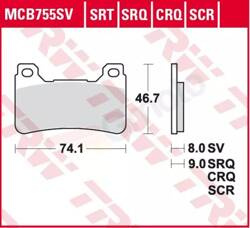 TRW LUCAS BRAKE PADS KH390 HONDA CBR 600RR 05-16, CBR 1000 FIREBLADE 04-16, FRONT METALLIC SINTER RACING (COMPETITION FOR TRACK) (REPLACES MCB755SRQ) (PROMOTION)
