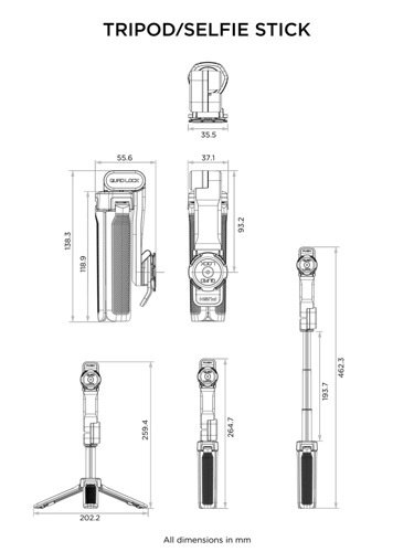 Statyw Quad Lock® Tripod / Selfie Stick