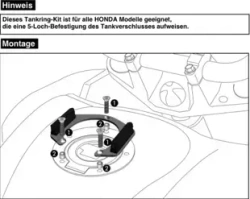 Honda CBR 500 R (2016-2018) Tank ring Lock it