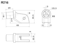 Rizoma peg mounting kit (∅ 18 mm)
