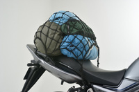 cargo net, 500x500mm, black, with pouch