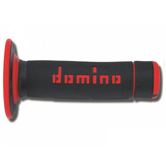 DOMINO Motorcycle Grips CROSS A020 BLACK RED A02041C4240A7-1