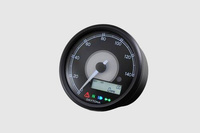 87789 VELONA80 ELECTRICAL SPEEDOMETER 140 KM/H MPH, WHITE LED, BLACK