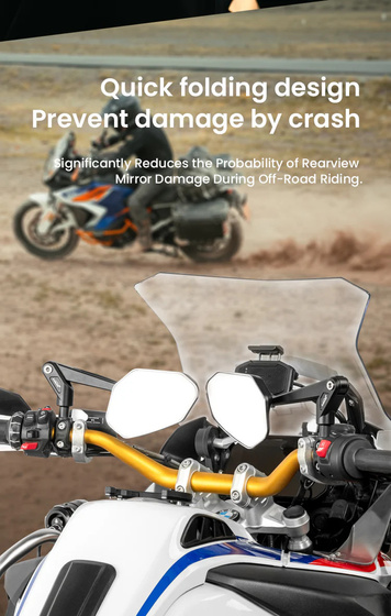 LOBOO Składane lusterka wsteczne srebrne (para) (10.1.11001.011.21)