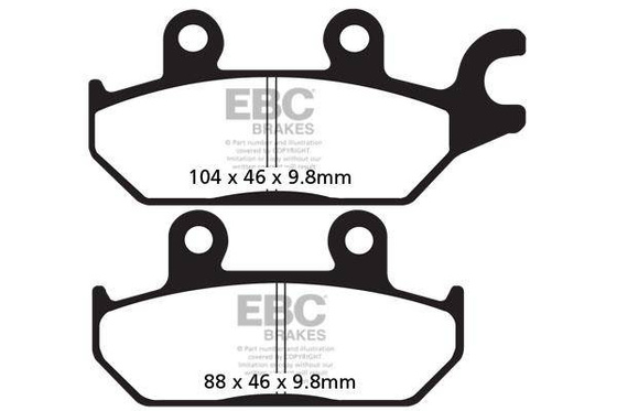 Brake pads EBC SXR642HH Side By Side Race Formula (set on 1 disk)