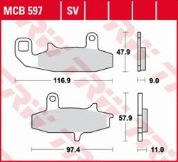 TRW LUCAS BRAKE PADS KH147 ORGANIC SUZUKI DR 650 90-96, DR 750 88-89, DR 800 88-91, FRONT (PROMOTION)