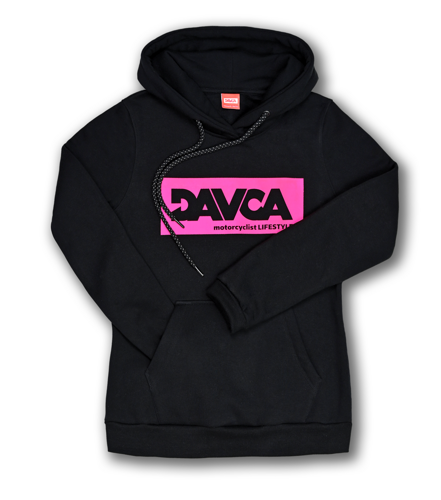 DAVCA Lady Hoodie Pink logo