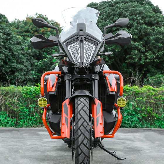 LOBOO L12T światło drogowe i mijania pomocnicze pasuje do rur o średnicy 22/25/28 mm (czarne) (10.1.01003.001.13)