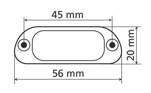 90162 - 4 punktowe oświetlenie tablicy rejestracyjnej LED, białe, zatwierdzone do użytku drogowego