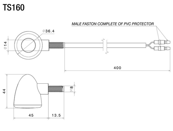Kierunkowskazy Iride czarny