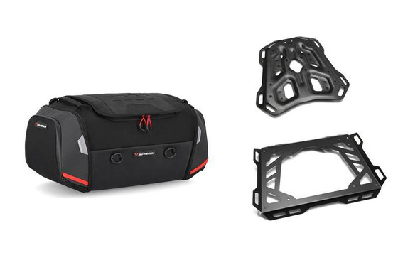 ZESTAW TORBA TYLNA I STELAŻ SW-MOTECH RACKPACK KTM 690 ENDURO/R, 690 SMC R (19-) BLACK/GREY 42L