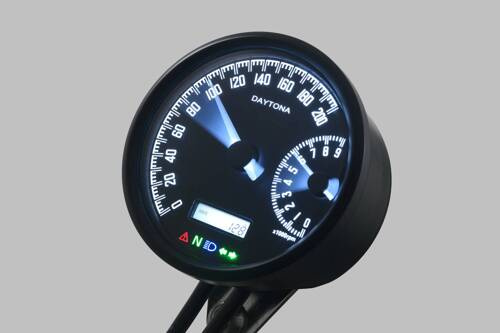 VELONA-W SPEEDOMETER 200KM/H & 9000RPM, 80MM W/INDICATORS