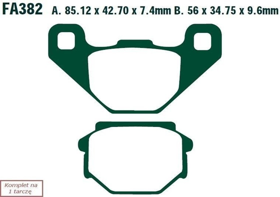 Brake pads EBC FA382 (set on 1 disk)