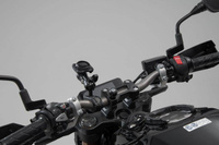 ZESTAW UCHWYTÓW GPS NA KIEROWNICĘ/LUSTERKO WRAZ SW-MOTECH BLACK